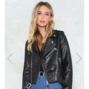 NASTY GAL NEW Faux leather jacket✨